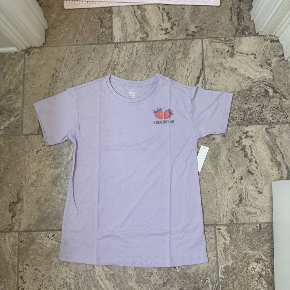 NWT Size Large (10-12) Wonder Nation Lavender shirt - "Farmers Market" graphic"
